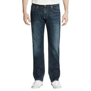 AG Adriano Goldschmied The Geffen  Slouchy Slim Jean​​​ Blue Wash Zip Fly Men 33